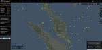 [Kelantan to Malacca Straits - clear pathway, picture source: Bob Jagernath - https://www.flightradar24.com/]